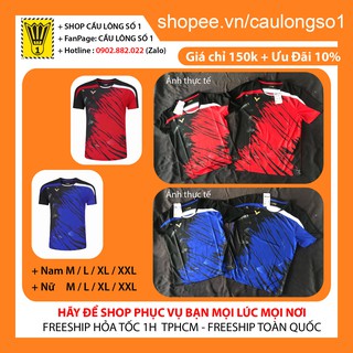 Áo Cầu Lông Nam Nữ Victor 2033 thun lạnh/mè đẹp, mẫu đẹp 2021, hút mồ hôi tốt