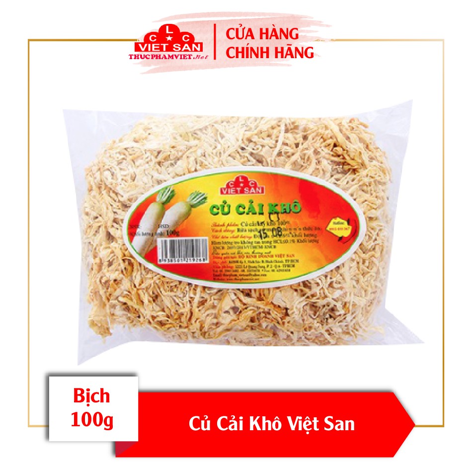 Củ Cải Khô Nguyên Chất Việt San 100gr