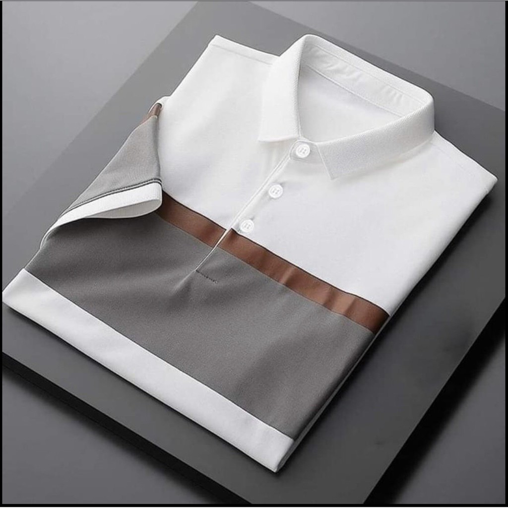 Áo Thun nam cổ bẻ HQ10 phối vải cá sấu Cotton xuất xịn,chuẩn form,sang trọng-lịch lãm ELEGANT | BigBuy360 - bigbuy360.vn