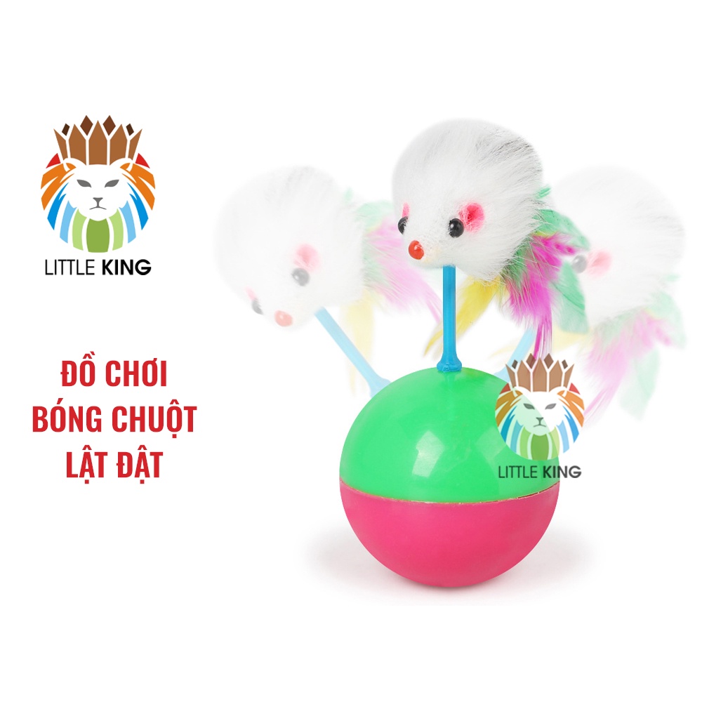 Đồ chơi Bóng chuột lật đật cho chó mèo, thú cưng Little King pet shop