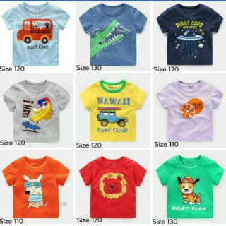 3 chiếc Áo phông Right Euro bé trai 100% cotton xuất khẩu Anh quốc