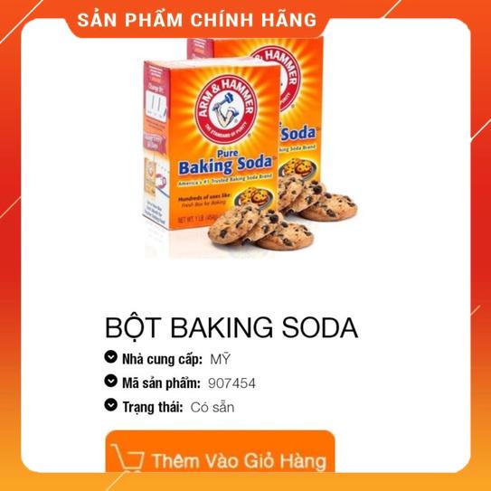 BỘT PURE BAKING SODA usa Mỹ bột làm bánh bột backing soda tẩy trắng răng đa công dụng 454G