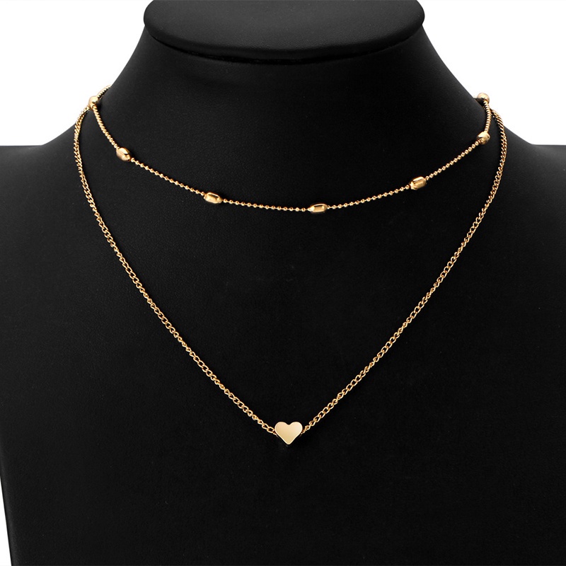 Vòng cổ Nhiều Lớp Mặt Trái Tim Thời Trang Dành Cho Nữ JP6