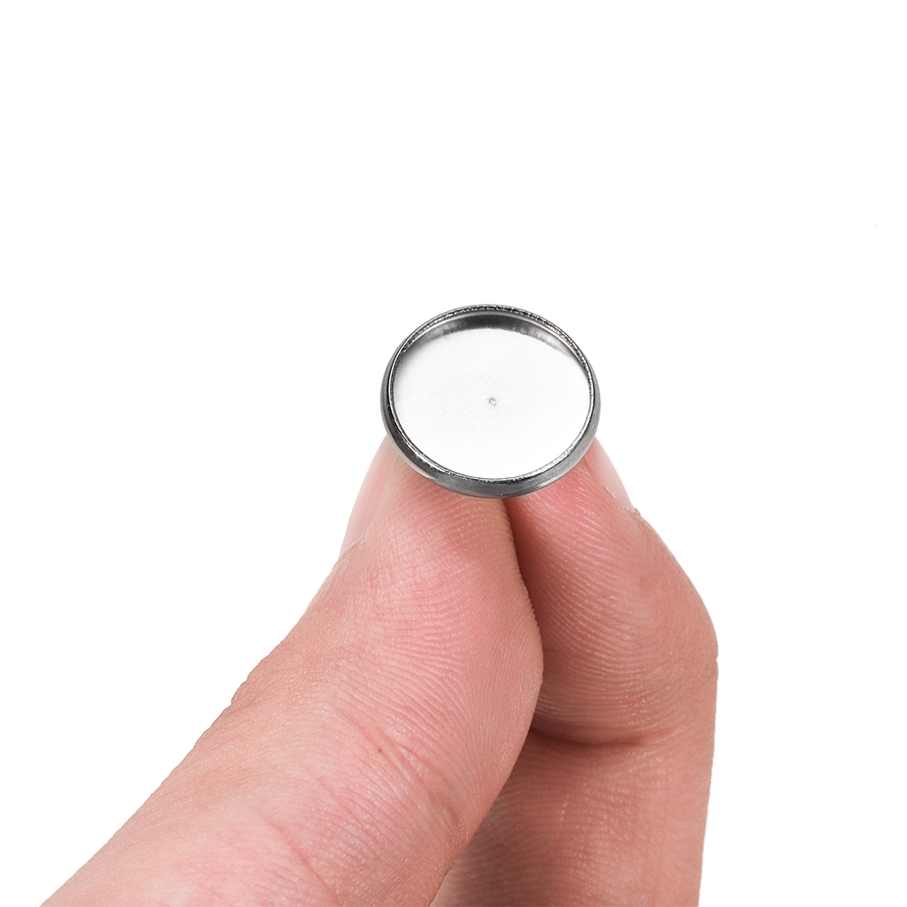 Set 20 đế tròn ST.KUNKKA dập nổi thép không gỉ 6 8 10 cỡ 25mm để làm đồ trang sức thủ công thời trang DIY