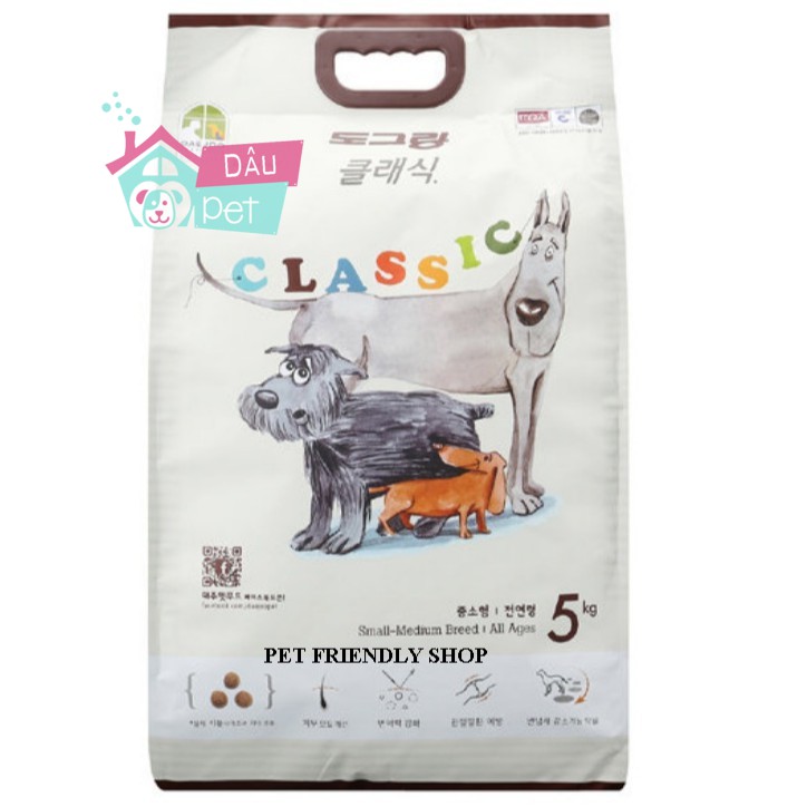 Thức ăn hạt Dog Classic cho chó túi 5kg