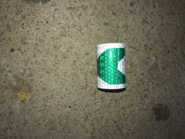 2 mét phản quang trắng+xanh lá