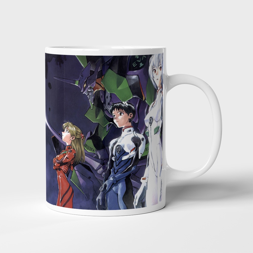 Cốc uống nước Anime, ly in hình NEON GENESIS EVANGELION - Mẫu 1. Nhận in theo yêu cầu