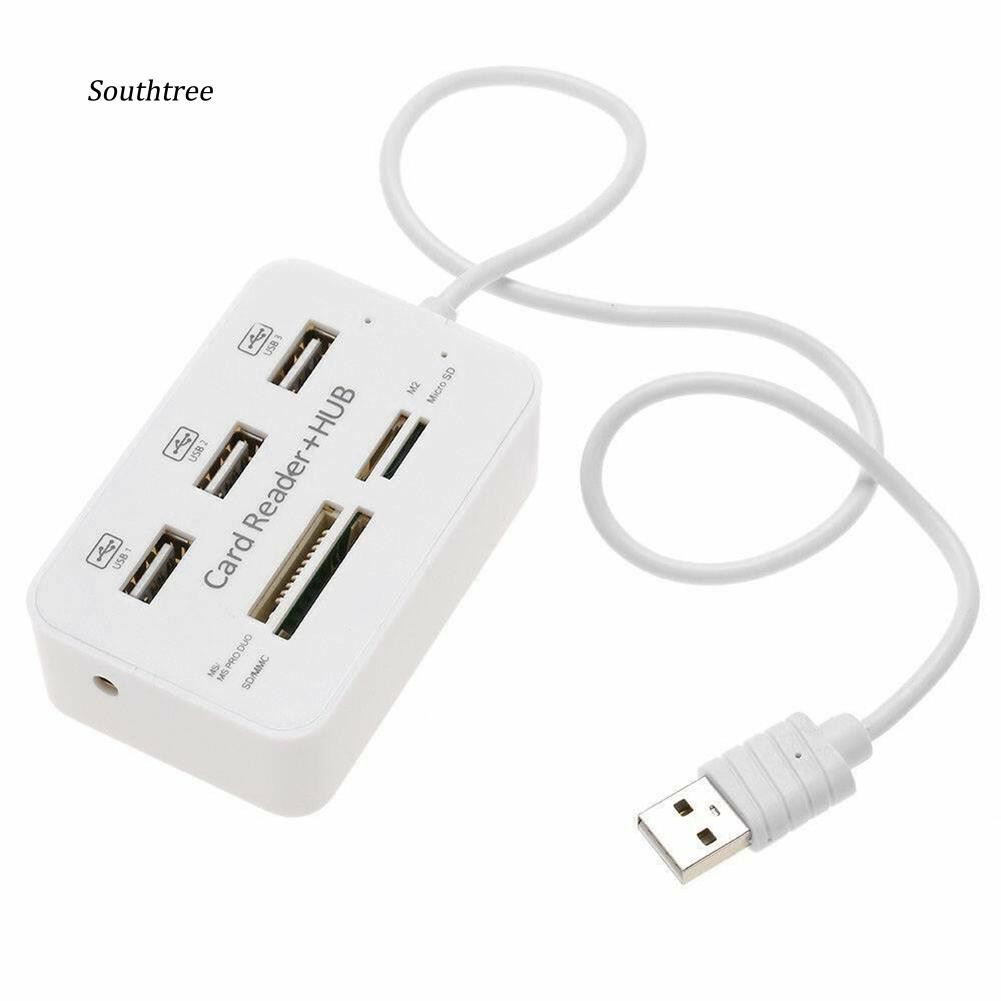 Bộ chia tách đầu USB Type C thành 3 cổng USB 2.0 có khe đọc thẻ nhớ SD/TF | BigBuy360 - bigbuy360.vn
