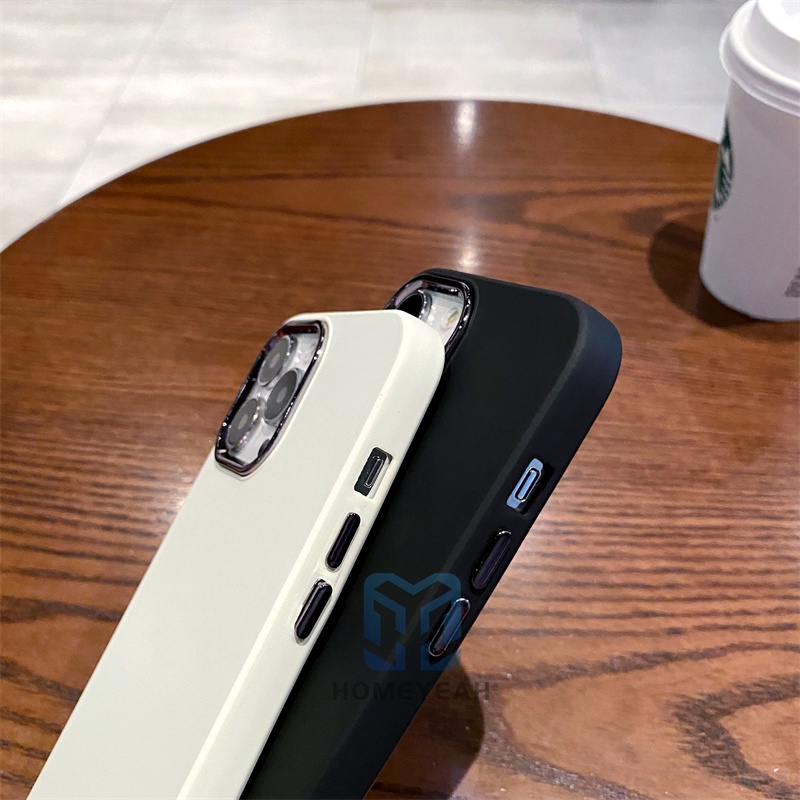 Ốp Điện Thoại Silicon Mềm Chống Sốc Có Khung Kim Loại Bảo Vệ Camera Cho iPhone 14 13 Pro Max 14 Plus