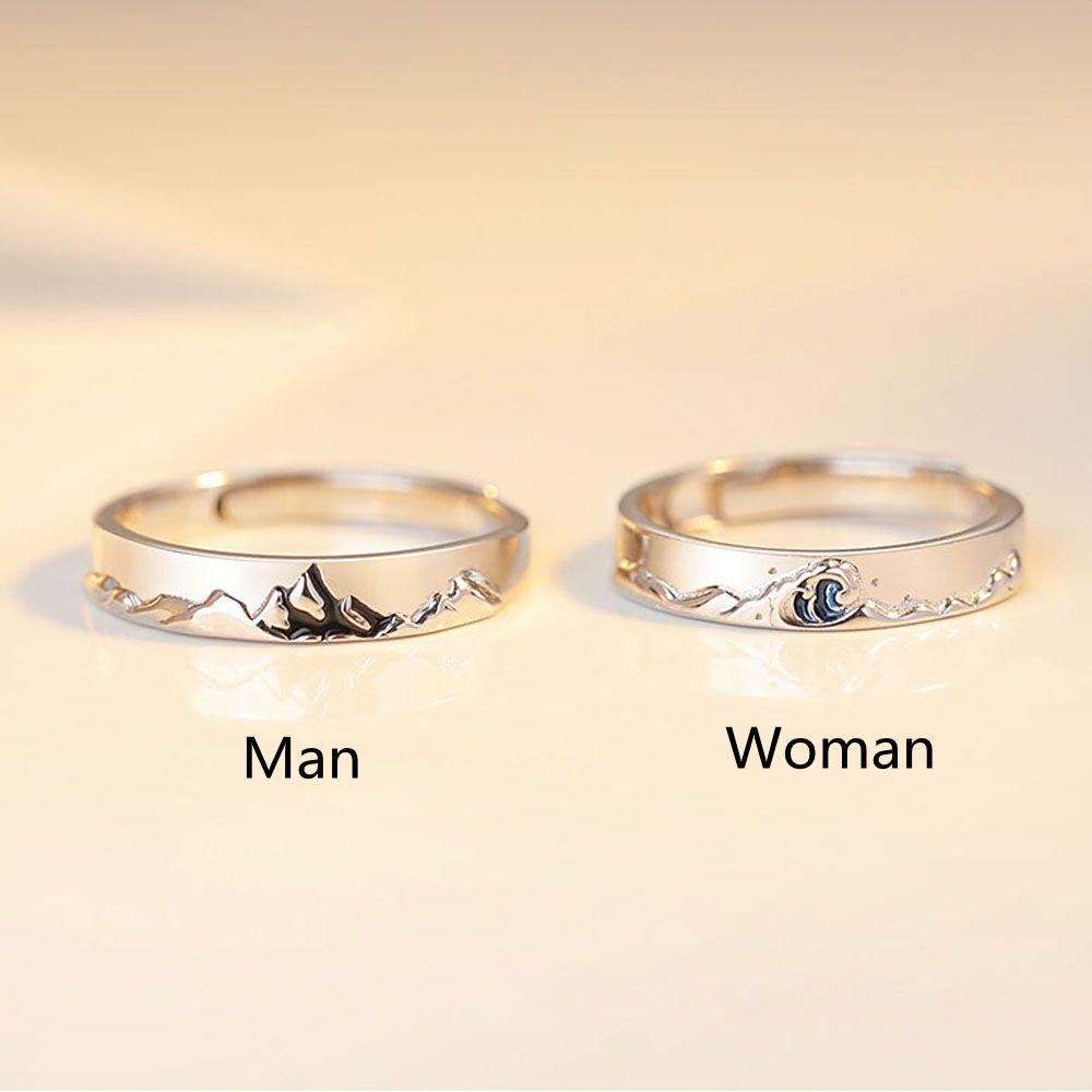 Nhẫn Mạ Bạc 925 Khắc Chữ Love Lãng Mạn Cho Cặp Đôi|Mạ Vàng