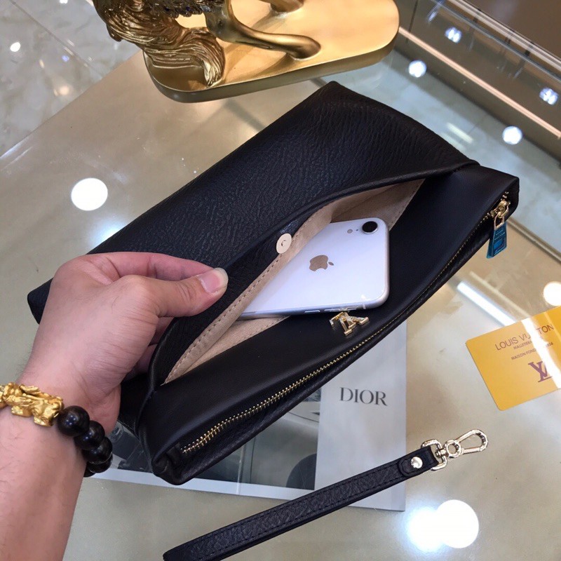 ví tab đứng khoá kéo da xần thời trang nam louis vuitton LV