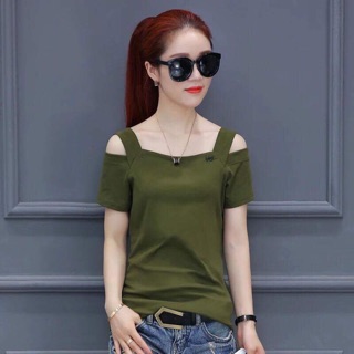 Áo thun nữ khoét vai
