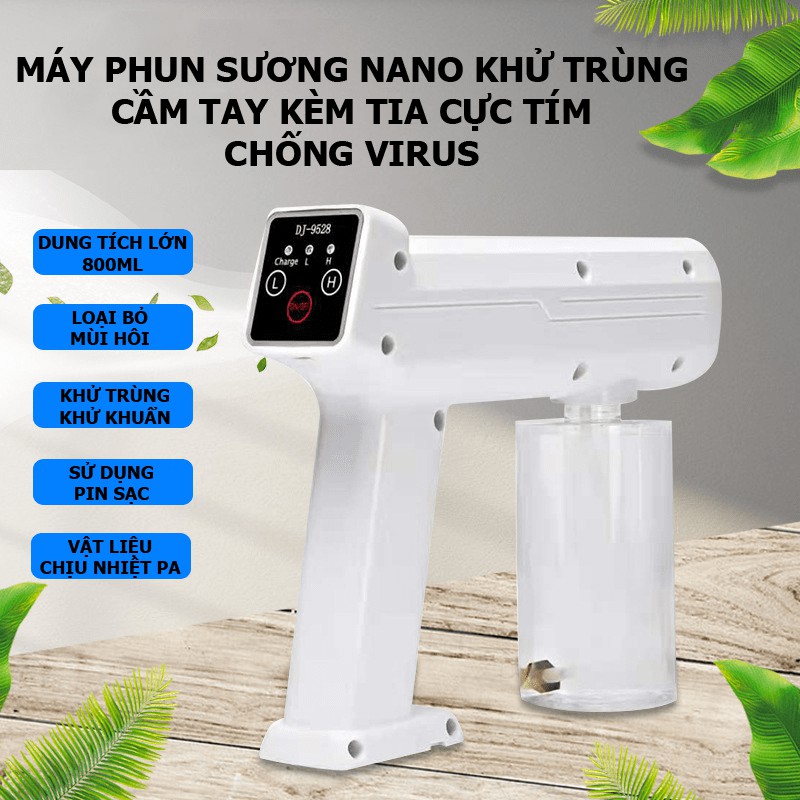 Máy phun sương NANO khử trùng cầm tay kèm tia cực tím chống virus (NHIỀU MẪU) - NK