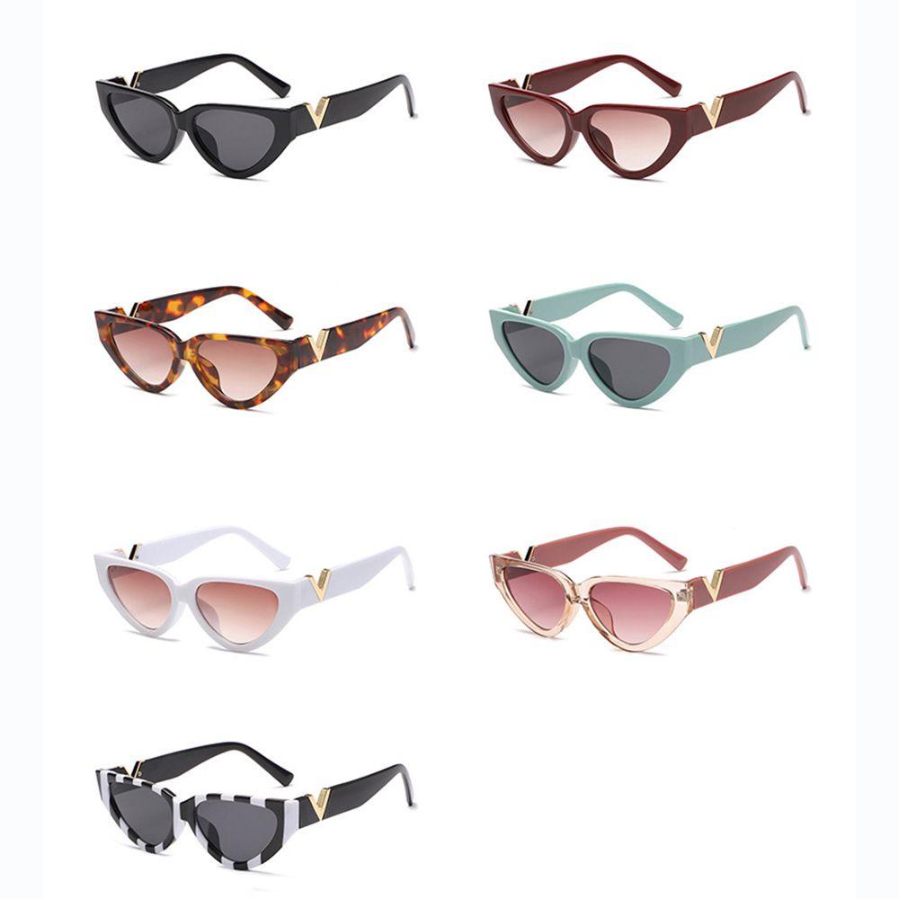Kính Mát Gọng Mắt Mèo Chữ V Chống Tia UV Chống Bức Xạ Phong Cách Hàn Quốc Cổ Điển Cho Nam Và Nữ