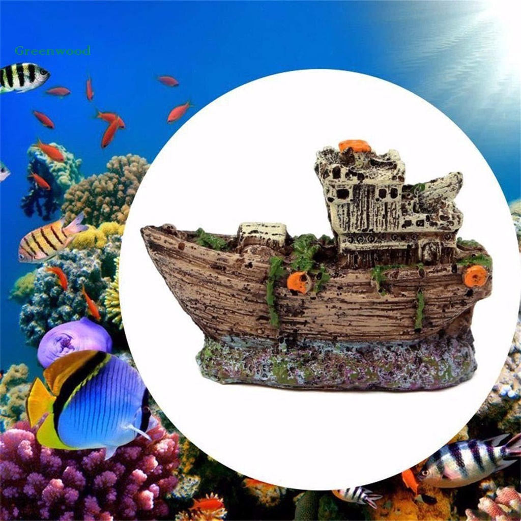 Mô hình tàu cướp biển trang trí bể cá độc đáo
