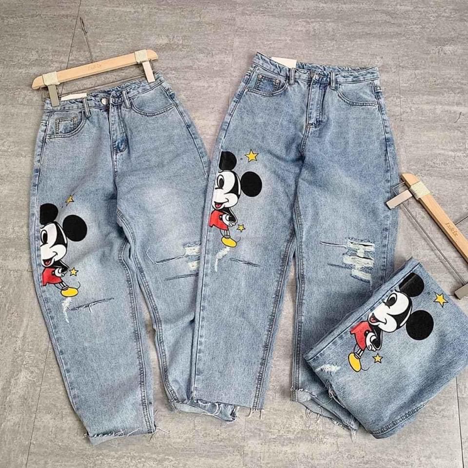 Quần Nữ Mickey Hottrend❤️FREESHIP❤️GIAM10k Quần Bò Nữ Mickey NHẬP LOẠI 1[ẢNH THẬT+VIDEO] | BigBuy360 - bigbuy360.vn
