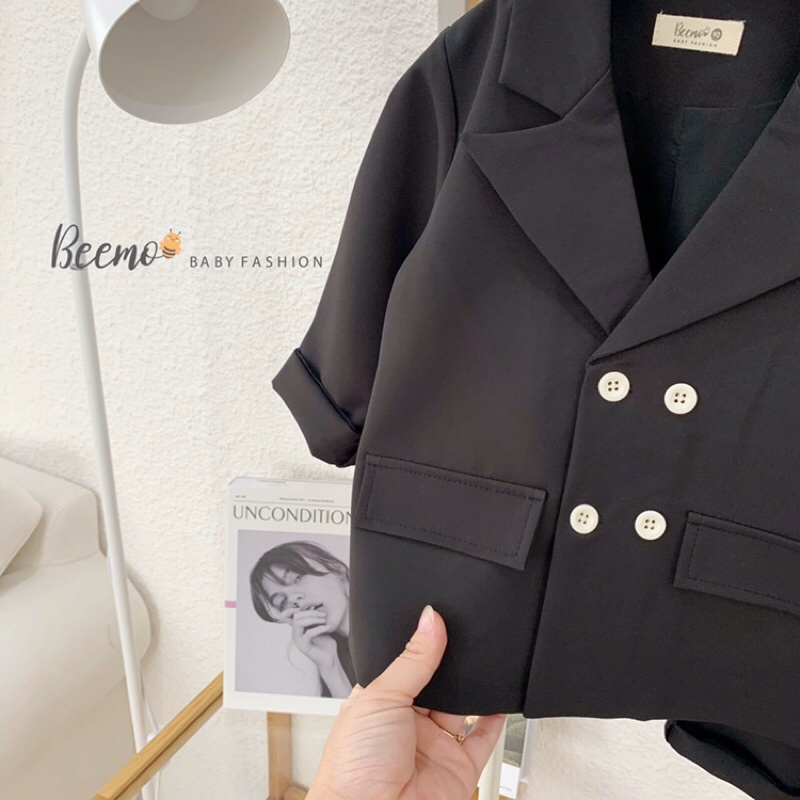 Set vest bé trai 4 khuy chất tex Hàn kiểu dáng Hàn Quóc cực bảnh, sang cho bé mặc đi chơi, đi tết, đi sự kiện