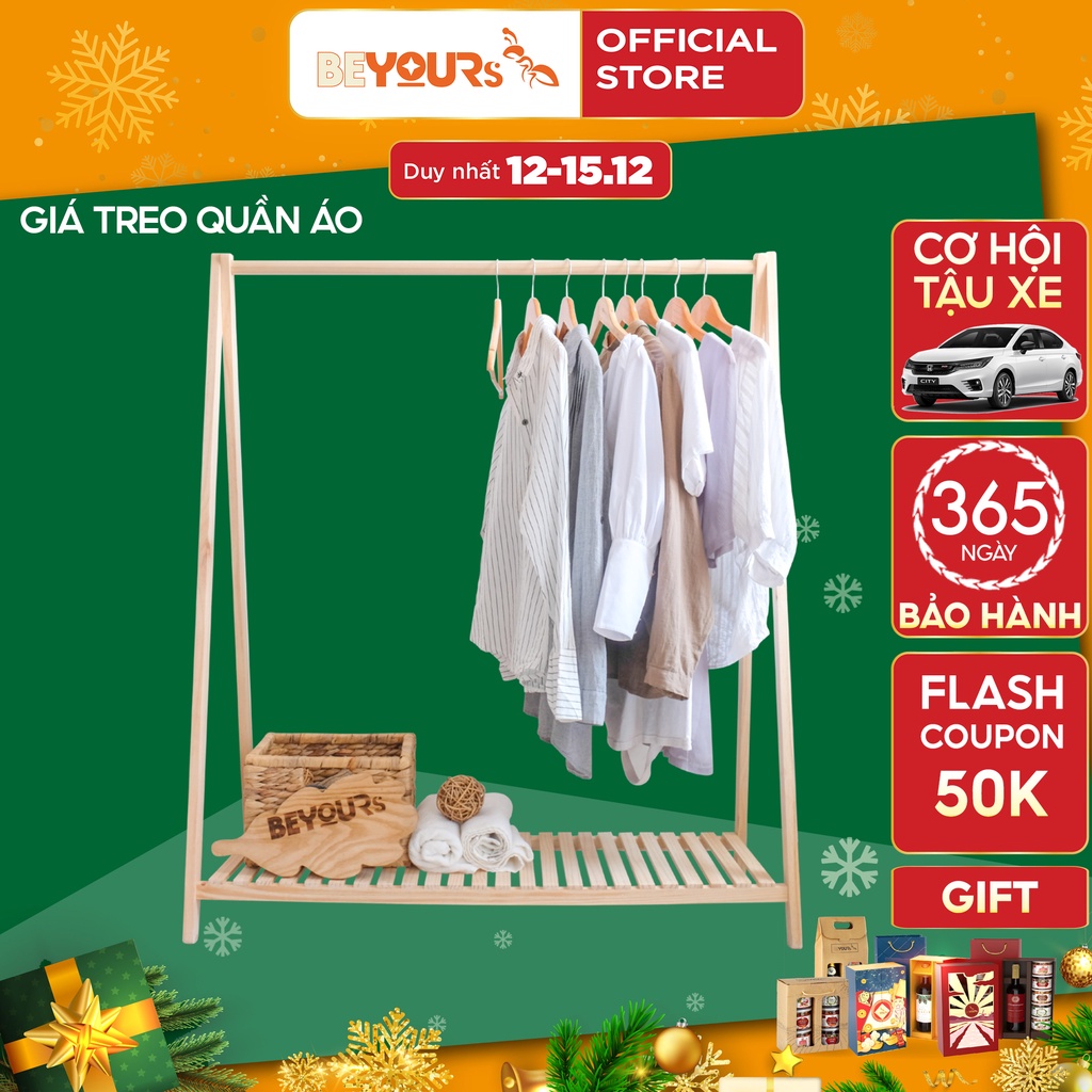 [Mã LIFEBKJAN100 giảm 10% tối đa 100K] Giá Treo Quần Áo Đồ BEYOURs Kệ Gỗ A-Hanger 1FL Đa Năng Nội Thất Phòng Ngủ Lắp Ráp