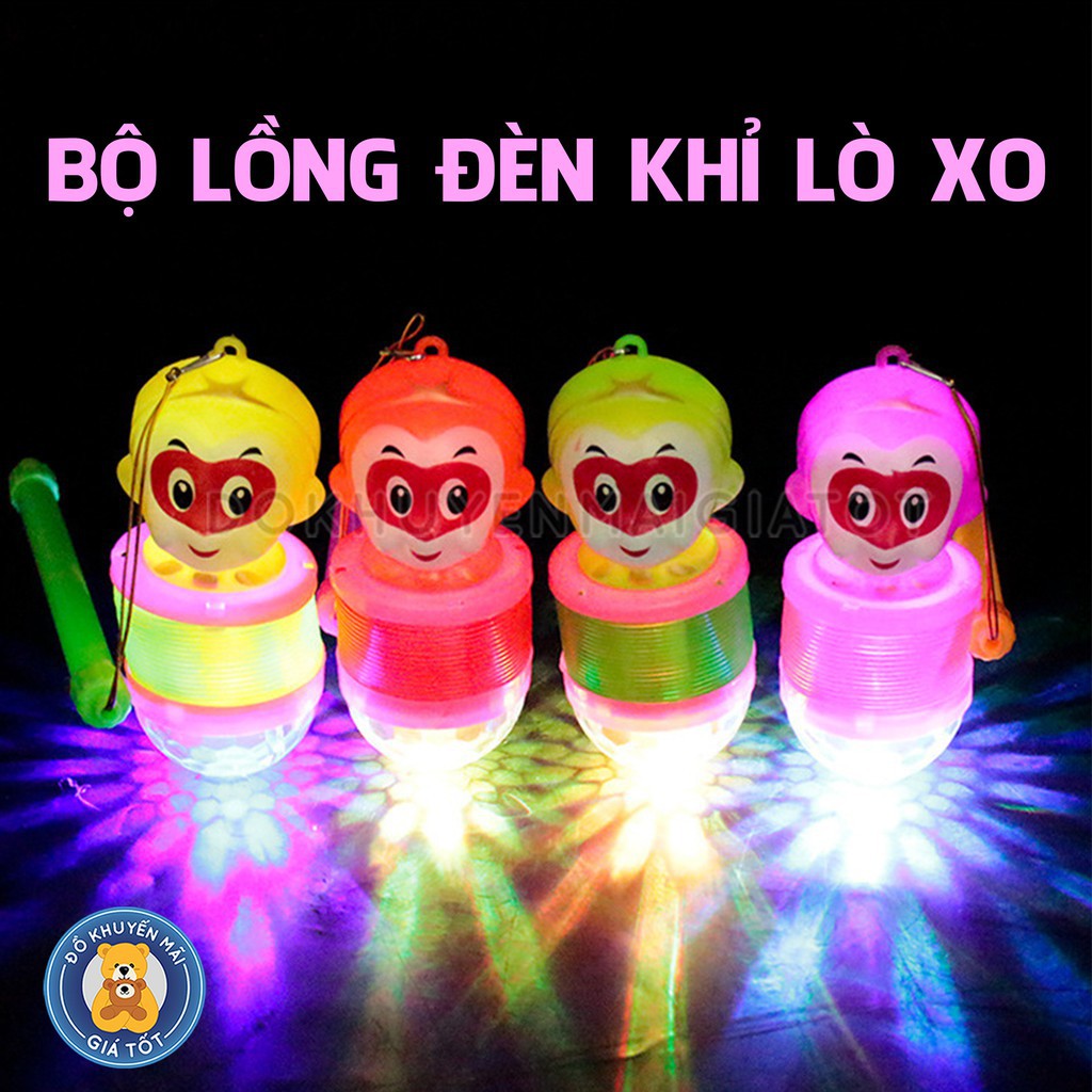 [LHai] Lồng đèn lò xo đèn Led hình chú khỉ nhiều màu cho bé yêu - Đồ khuyến mãi giá tốt