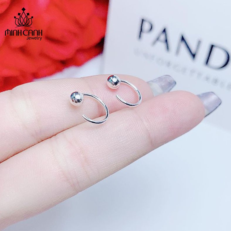 Bông Tai Bạc Nữ Bi Cong - Minh Canh Jewelry