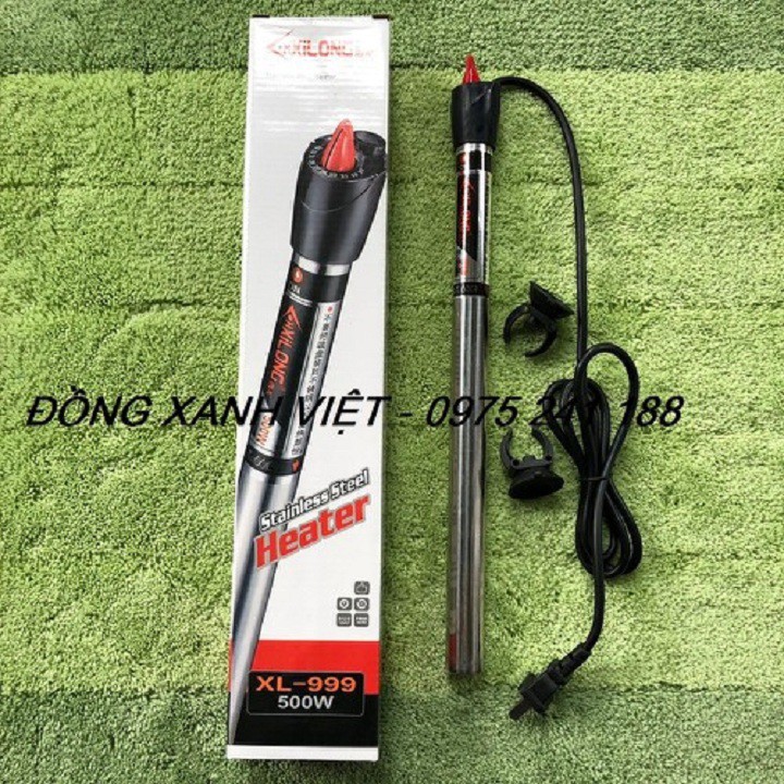 Sưởi hồ cá bằng inox 500W cho bể 100 - 140cm
