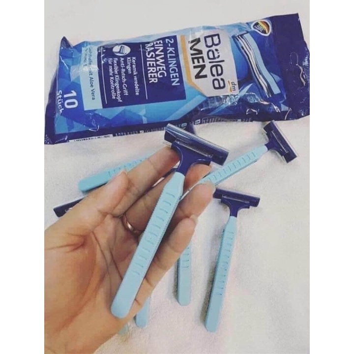 SET 10 DAO CẠO RÂU LƯỠI KÉP  BALEA MEN ĐỨC