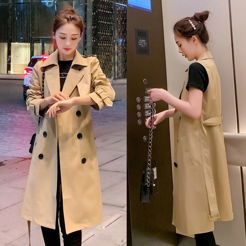 Áo Khoác Gió Dáng Rộng Phong Cách Anh Quốc Thời Trang Mùa Xuân Mới 2021