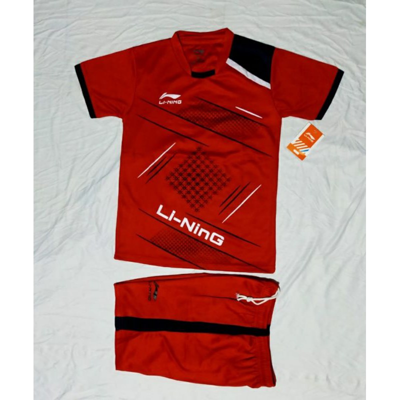 LI-NING Bộ trang phục chơi cầu lông dành cho trẻ em nam nữ