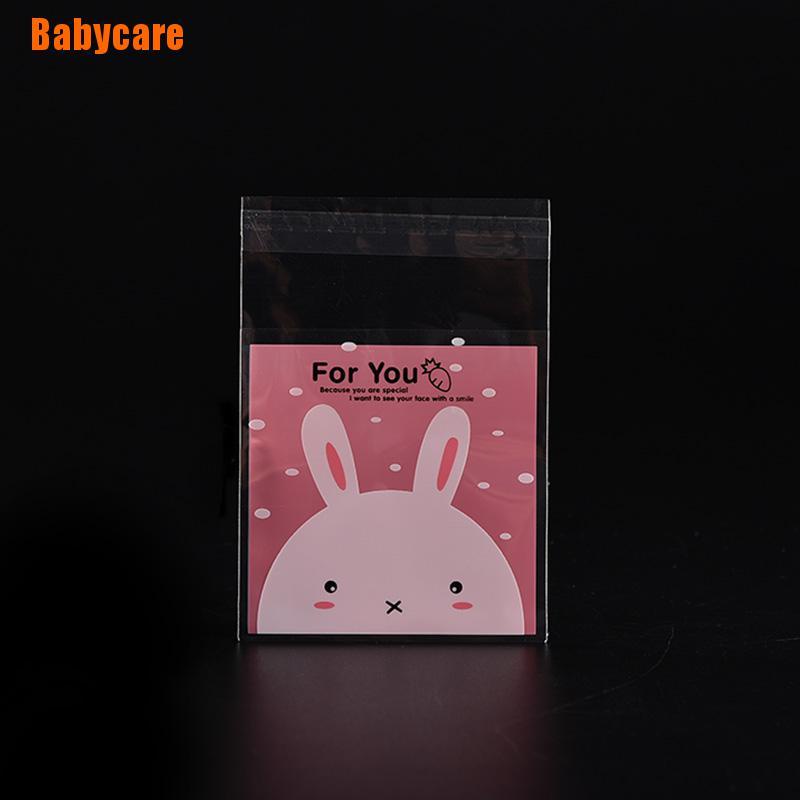 Bộ 100 Túi In Hình Thỏ Dễ Thương