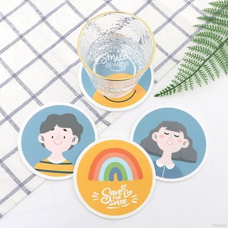 Miếng Lót Ly Hình Tròn Bằng Cao Su Pvc Mềm Chống Trượt Cách Nhiệt