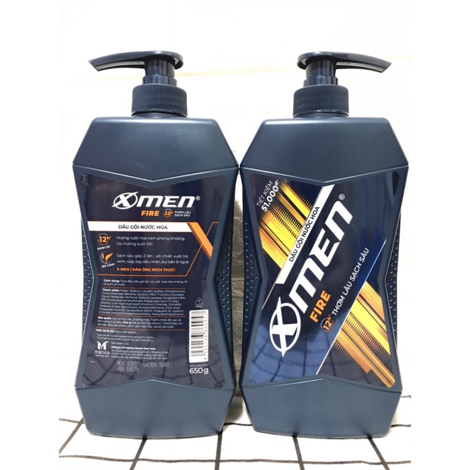 DẦU GỘI NƯỚC HOA LƯU  HƯƠNG 12H XMEN 650G