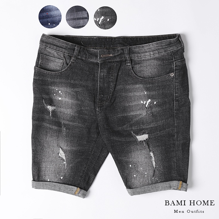 Quần short jean basic BAMI HOME form slim, màu đơn giản, dễ phối đồ QJCT1- 02