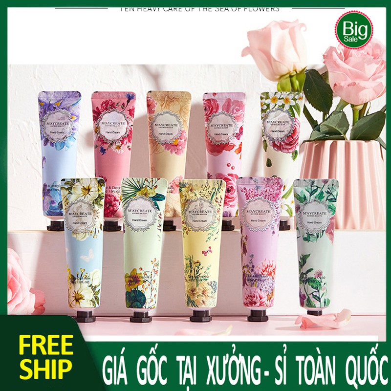 COMBO 10  Kem dưỡng da tay Maycreate , kem bôi tay dưỡng ẩm BIG SALE MART A63MM-10CAI