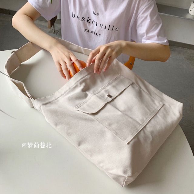 Túi tote size to quai bảng to ulzzang (có sẵn, hình thật)