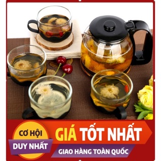 BỘ ẤM PHA TRÀ THỦY TINH CÓ LƯỚI LỌC CAO CẤP