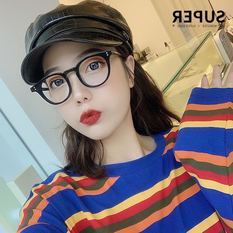 Mắt Kính Gọng Cận From Tròn 2 Chấm Phong Cách Hàn Quốc