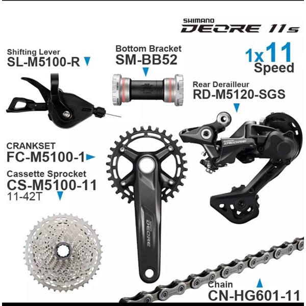 Group Shimano Deore M5100 1x11 Tốc Độ