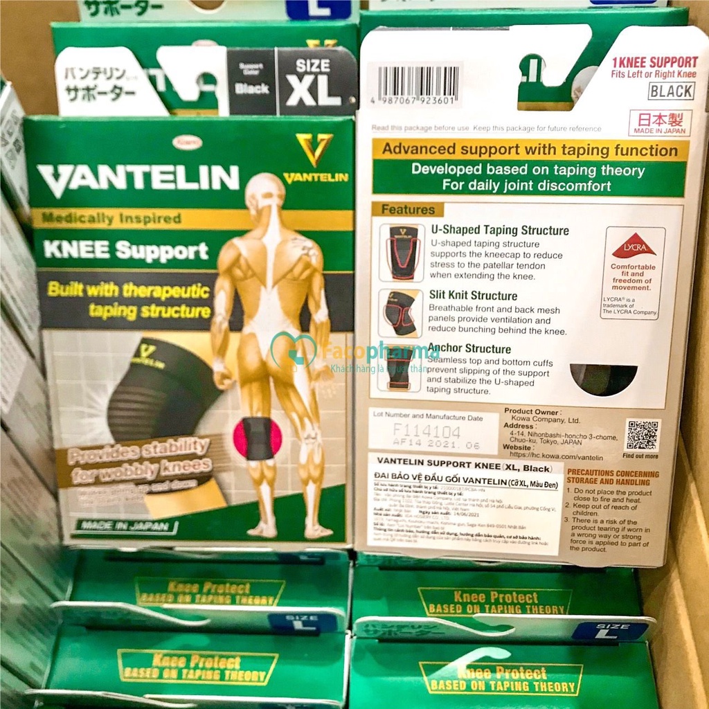 Đai bảo vệ khớp gối băng đầu gối thể thao hỗ trợ giảm mỏi đầu gối Vantelin DKG