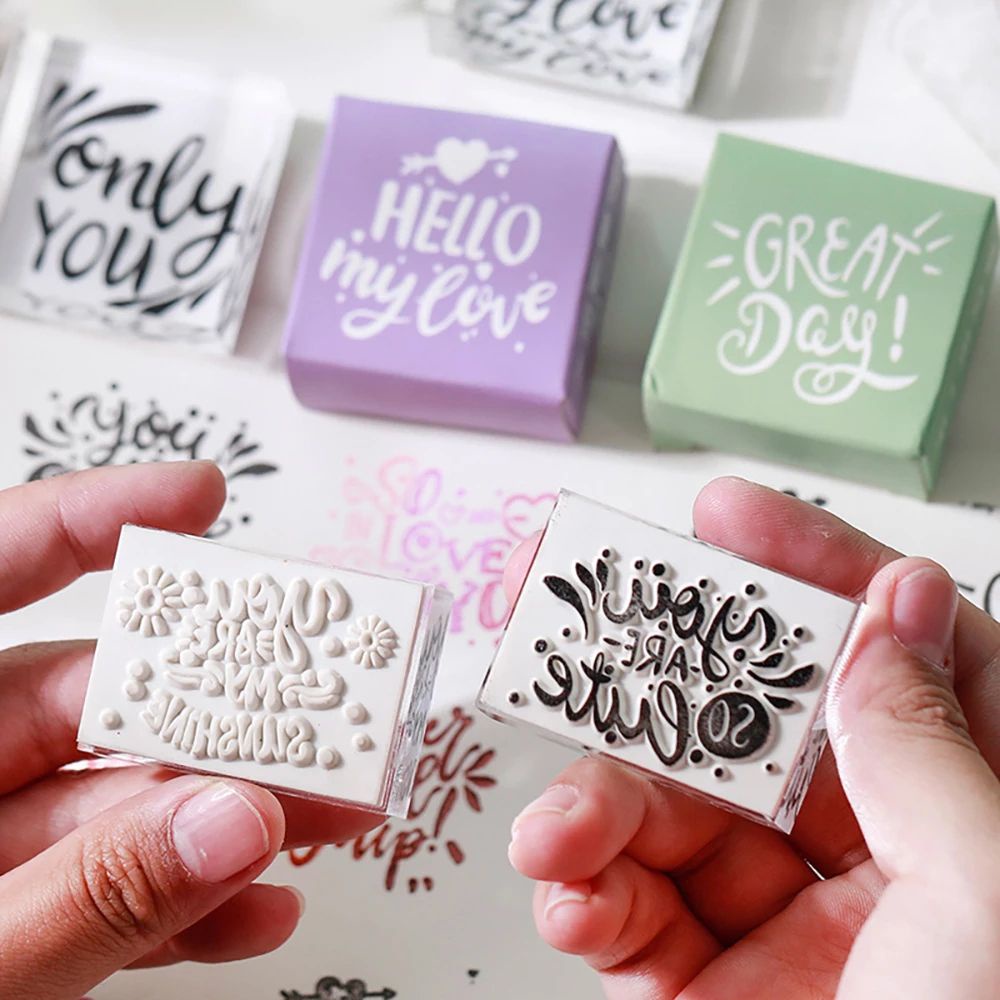 LANFY Only You Con dấu trong suốt bằng acrylic in chữ trang trí sổ tay DIY