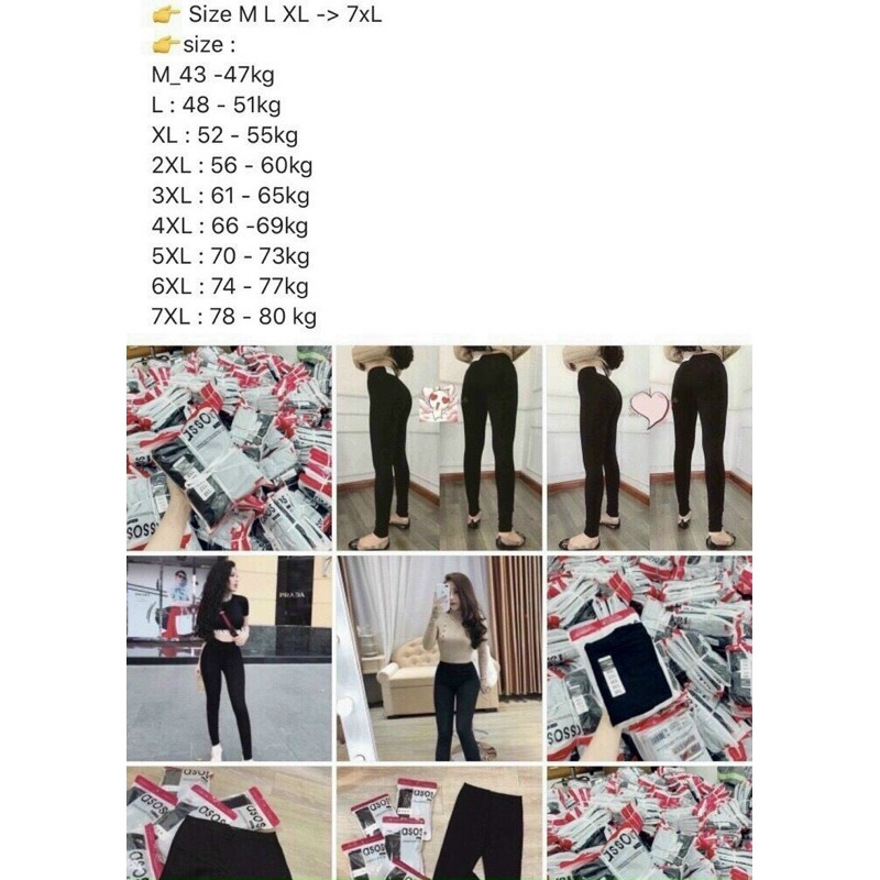 Quần legging thun siêu co giãn thoải mái