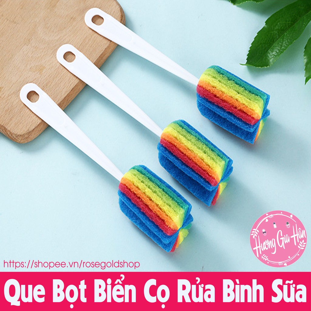 Que Bọt Biển Cọ Rửa Bình Sữa Tiện lợi &amp; Sạch Sẽ