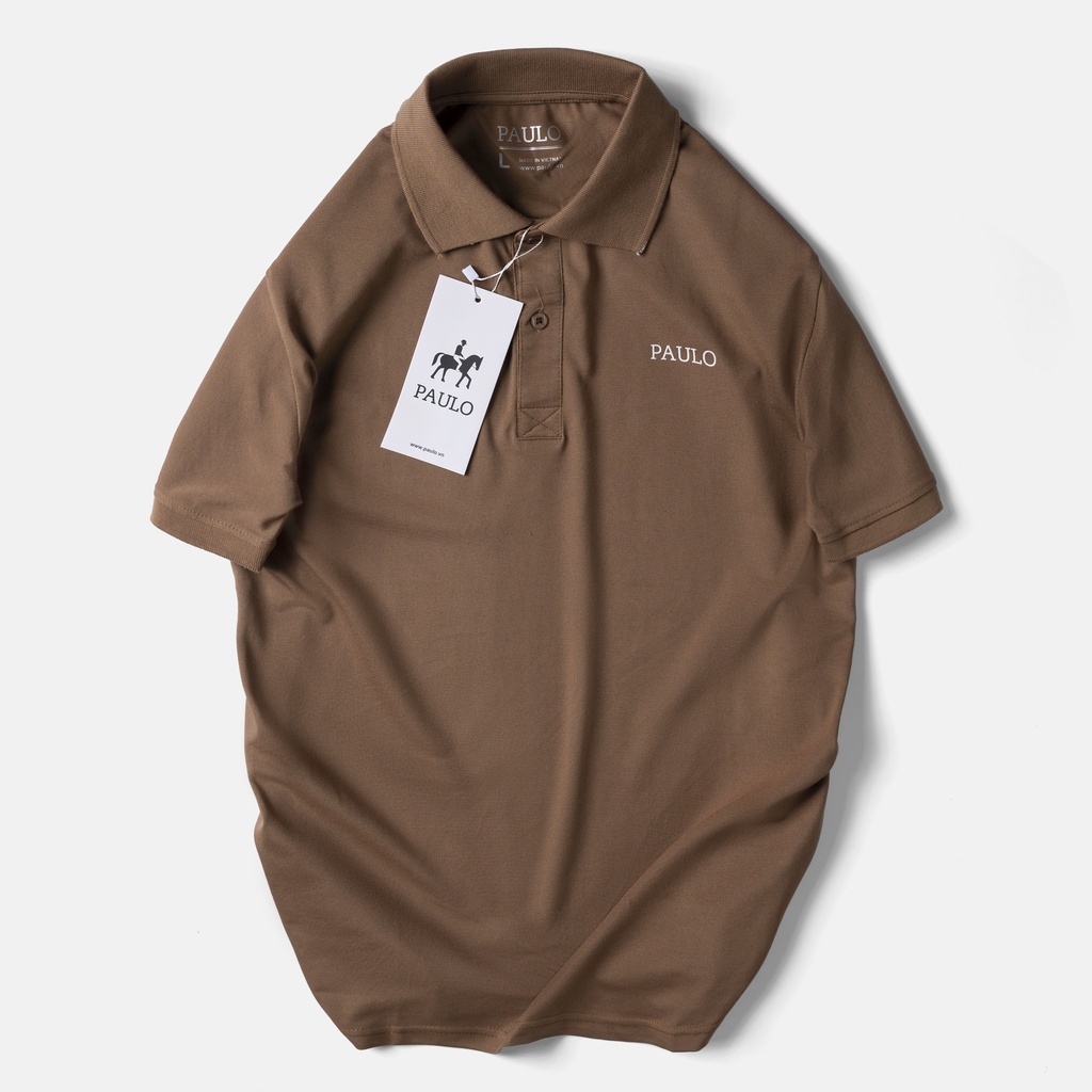 Áo thun POLO nam cổ bẻ BASIC CVC vải cá sấu Cotton kháng khuẩn, chống nhăn, thoáng mát - PAULO