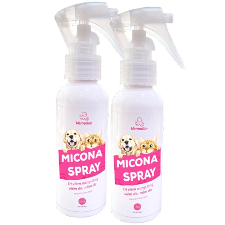 Vemedim Micona Spray - xịt ngăn ngừa nấm da cho chó mèo, thú cưng