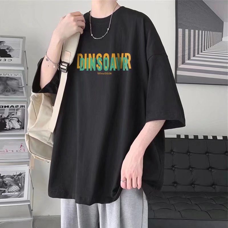 Áo Thun Dáng Rộng Tay Ngắn In Chữ M-8XL Thời Trang Hàn Quốc Cho Nam