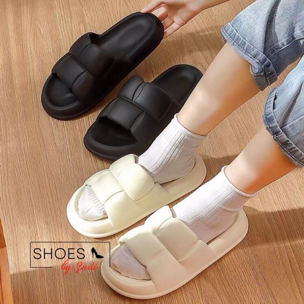 Dép bánh mì 3p quai ngang Chao êm hot trend 2 màu trắng đen SUDI LE015-ADG