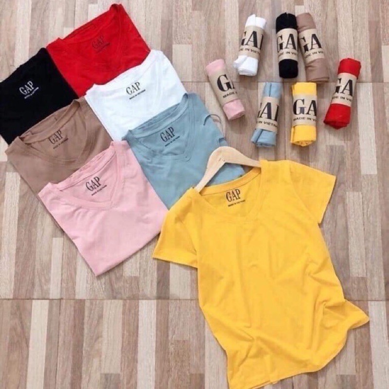 [ Mã WASTAPR giảm 10K đơn 50K] Áo phông trơn nữ cổ tim | BigBuy360 - bigbuy360.vn