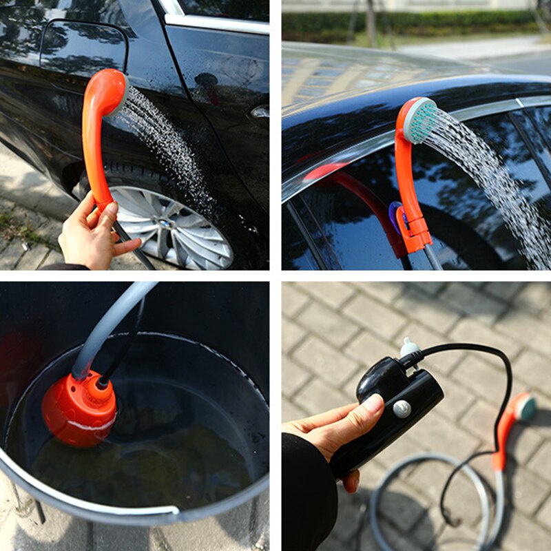 Bộ vòi sen di động chạy pin dùng cho cắm trại dã ngoại du lịch tiện dụng .