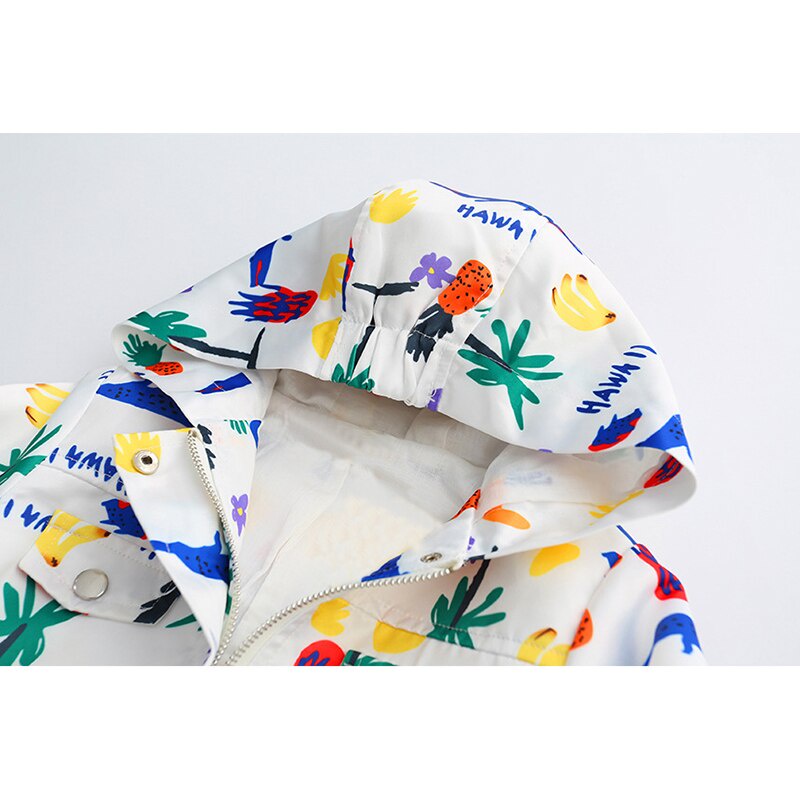 BEAR LEADER Áo Khoác Và Áo Khoác Có Nón In Hình Động Vật / Trái Cây Dễ Thương Thời Trang Mùa Thu 2023 Cho Bé Gái