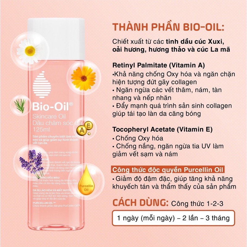 Bio oil hỗ trợ rạn da bản Úc