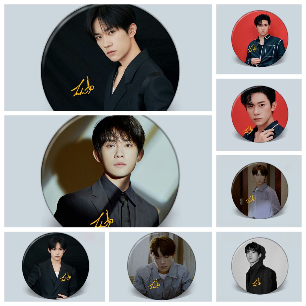 Huy hiệu cài áo IN HÌNH Dịch Dương Thiên Tỉ TFBoys có chữ ký dễ thương tiện lợi
